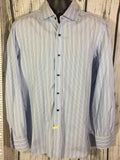 Men’s ISAIA LS Dress Shirt 16.5/42 Italy Blue