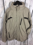 Men’s Large Columbia Jacket Tan Full Zip hood