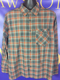 Men’s Large ROYAL ROBBINS LS Button Up Shirt Plaid Concealed