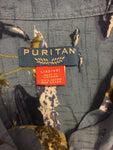 Men’s Large Puritan Marlin fishing Shirt Rayon