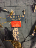 Men’s Large Puritan Marlin fishing Shirt Rayon