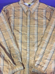 Men’s Medium North Face LS Button Up Shirt Bronze A5