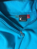 Kids Girls Youth Large Spyder 1/4 Zip Pullover fleece sweater Blue