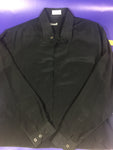 Men’s Large Genelli 100% Silk LS Button Up Shirt Black