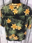 Men’s Large Hawaiian Shirt Hibiscus Rayon