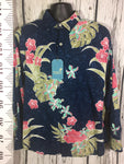 Men’s XL Caribbean Hawaiian LS Shirt 17.5 x 35 Roundtree Yorke Large