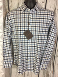 Men’s Small Thomas Dean LS Dress Shirt Plaid