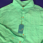 Men’s 2XB Caribbean LS Hawaiian Shirt Roundtree & Yorke Green