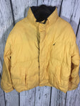 Men’s Large Nautica Goose Down Jacket Reversible Puffer Blue Yellow