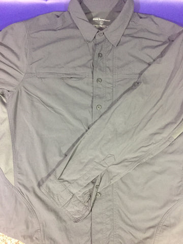 Men’s Large Eddie Bauer Sport LS Button Up Shirt Gray