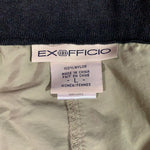 Women’s Large EXOFFICIO Hiking Shorts Belted Beige