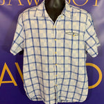 Men’s XL Tommy Bahama Button Up Shirt Blue Plaid Beach