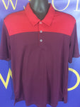 Men’s Large Adidas Polo Shirt Climachill Maroon Golf