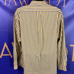 Men’s XL Polo Ralph Lauren LS Button Up Shirt Blue Yellow