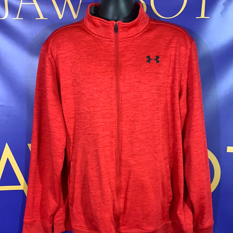 Men’s 2XL Under Armour Sweater Jacket Full zip red fleece