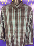 Men’s Large Columbia Button Up Shirt LS Plaid  OMNI