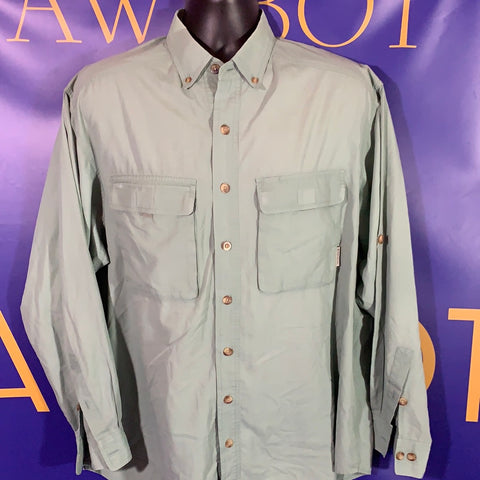 Men’s XL EXOFFICIO LS Shirt Green Breathable Outdoor