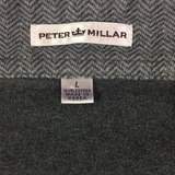 Men’s Large Peter MILLAR Vest Gray Cotton 1/4 Zip