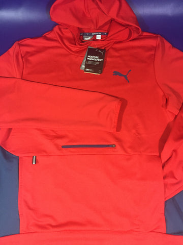 Men’s PUMA Hoodie DryCell Red XL, 2XL Moisture Wick Shirt Sweater