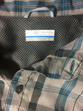 Men’s XL Columbia Button Up Shirt SS Plaid Hiking