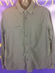 Men’s Large Eddie Bauer Sport LS Button Up Shirt Gray