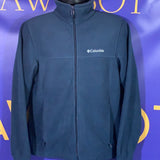 Men’s Small Columbia Full zip fleece Sweater Blue