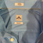 Men’s Medium Peter MILLAR Button Up Shirt LS Blue