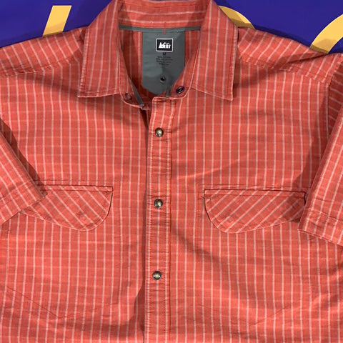 Men’s Medium REI Western Shirt Snap Button Up Red