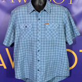 Men’s XL ORVIS Fishing Shirt Breathable Button Up SS Blue