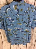 Men’s Large Puritan Marlin fishing Shirt Rayon