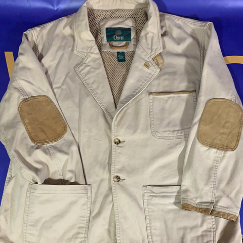 Men’s XL ORVIS Fishing Blazer Quality Jacket Tan