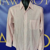 Men’s 15.5-33 BROOkS Brothers Button Up Shirt LS Pink striped