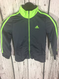 Kids Boys Size 7 Adidas Full Zip Jacket Grey