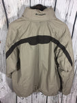 Men’s Large Columbia Jacket Tan Full Zip hood