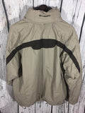 Men’s Large Columbia Jacket Tan Full Zip hood