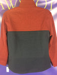 Men’s Medium IZOD Sweater Fleece Jacket Red 4 Button