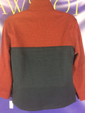 Men’s Medium IZOD Sweater Fleece Jacket Red 4 Button