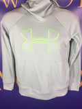 Women’s XS Under Armour Hoodie Green Cream Sweater ColdGear