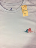 Men’s 2XB Caribbean T-Shirt Fish American Flag Blue