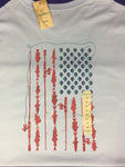 Men’s 2XB Caribbean T-Shirt Fish American Flag Blue