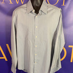 Men’s XL PERRY ELLIS LS Button Up Shirt Blue