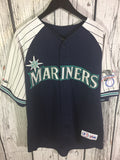 Men’s XL Seattle Mariners #24 Ken Griffey Majestic Jersey blue white