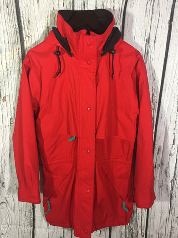 Men’s Small Vintage Eddie Bauer Rain Coat Gore-Tex Red