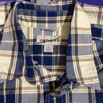 Men’s Large Carhartt Button Up Shirt Blue plaid