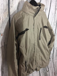 Men’s Large Columbia Jacket Tan Full Zip hood