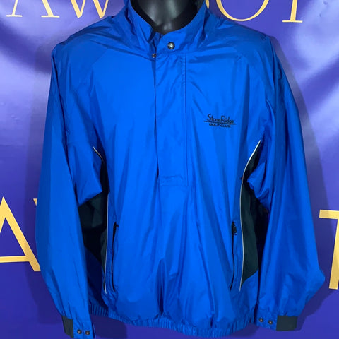 Men’s Large DryJoy FootJoy Pullover Jacket Blue Golf FJ Stone Ridge