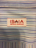 Men’s ISAIA LS Dress Shirt 16.5/42 Italy Blue